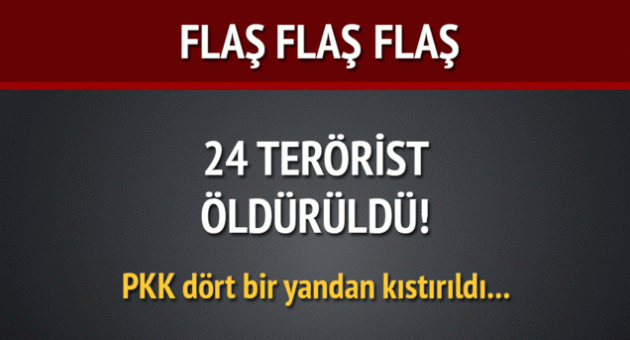 TSK: 24 terörist öldürüldü!