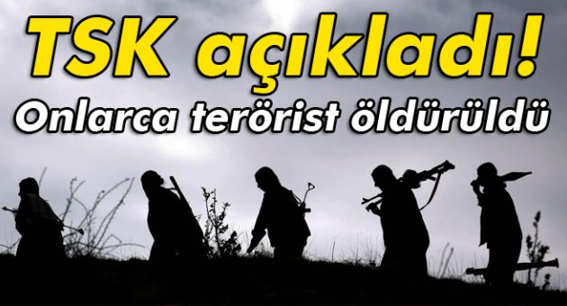 TSK açıkladı! Onlarca terörist öldürüldü