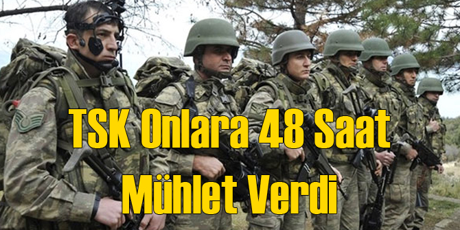 TSK YPG'ye 48 Saat Verdi