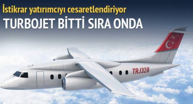 Turbojet bitti sıra uçak gövdesinde