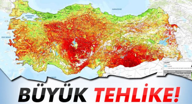 Türkiye’nin çölleşme risk haritası oluşturuldu