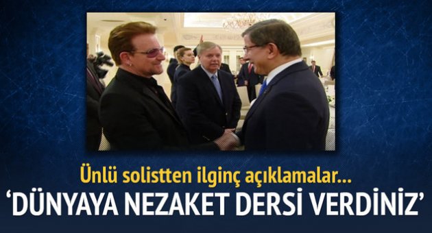 U2 grubunun solisti Bono, Çankaya Köşkü'ne çıktı