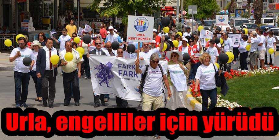 Urla, engelliler için yürüdü 