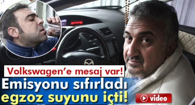 Usta emisyonu sıfırladı müşteri egzoz suyunu içti
