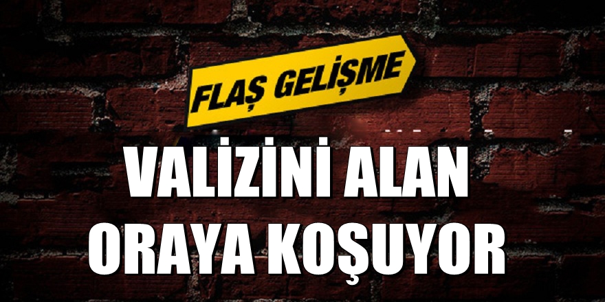 Valizini alan oraya koşuyor