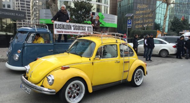 ‘Vosvos'larla trafik sigortası protestosu