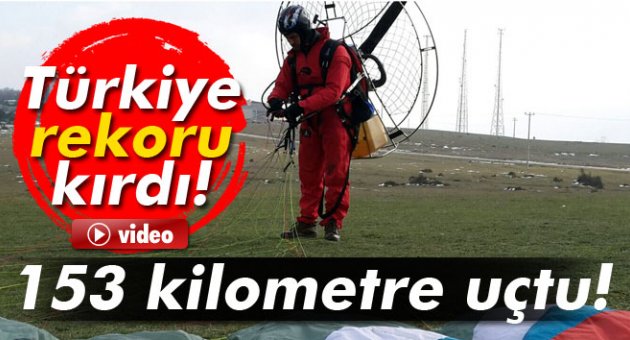 Yamaç paraşütünde yeni Türkiye rekoru kırıldı