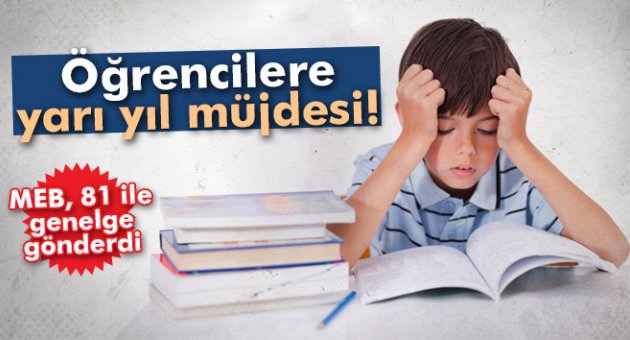 Yarı yıl tatili için öğrencilere ödev verilmeyecek