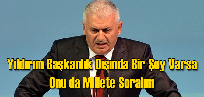 Yıldırım: Başka Bir Şey İstiyorsanız Onu da Millete Soralım