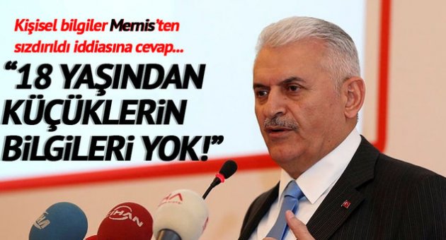 Yıldırım: Bilgiler Mernis'ten sızdırılmadı!