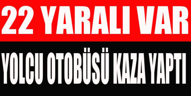 Yolcu otobüsü devrildi: 22 yaralı