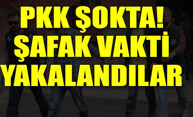 Yol kesip haraç alan PKK'lılar yakalandı