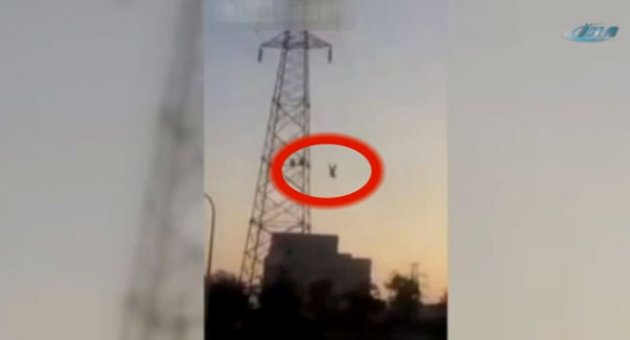 Yüksek gerilim hattında ölüm !