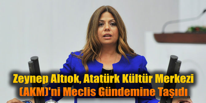 Zeynep Altıok, Atatürk Kültür Merkezi (AKM)&#039;ni Meclis Gündemine Taşıdı