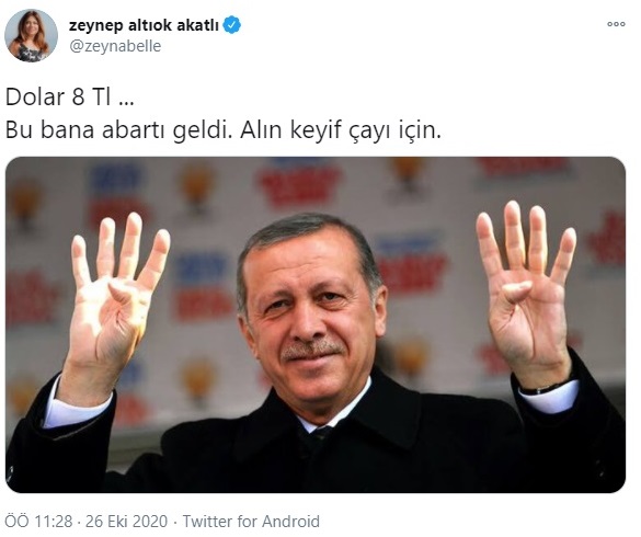 Altıok' tan Erdoğan' a sosyal medyada fotoğraflı gönderme