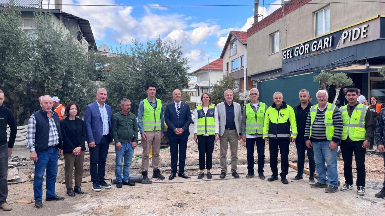 Dev içme suyu yatırımı hızla ilerliyor Gaziemir Sarnıç’ta yoğun tempo