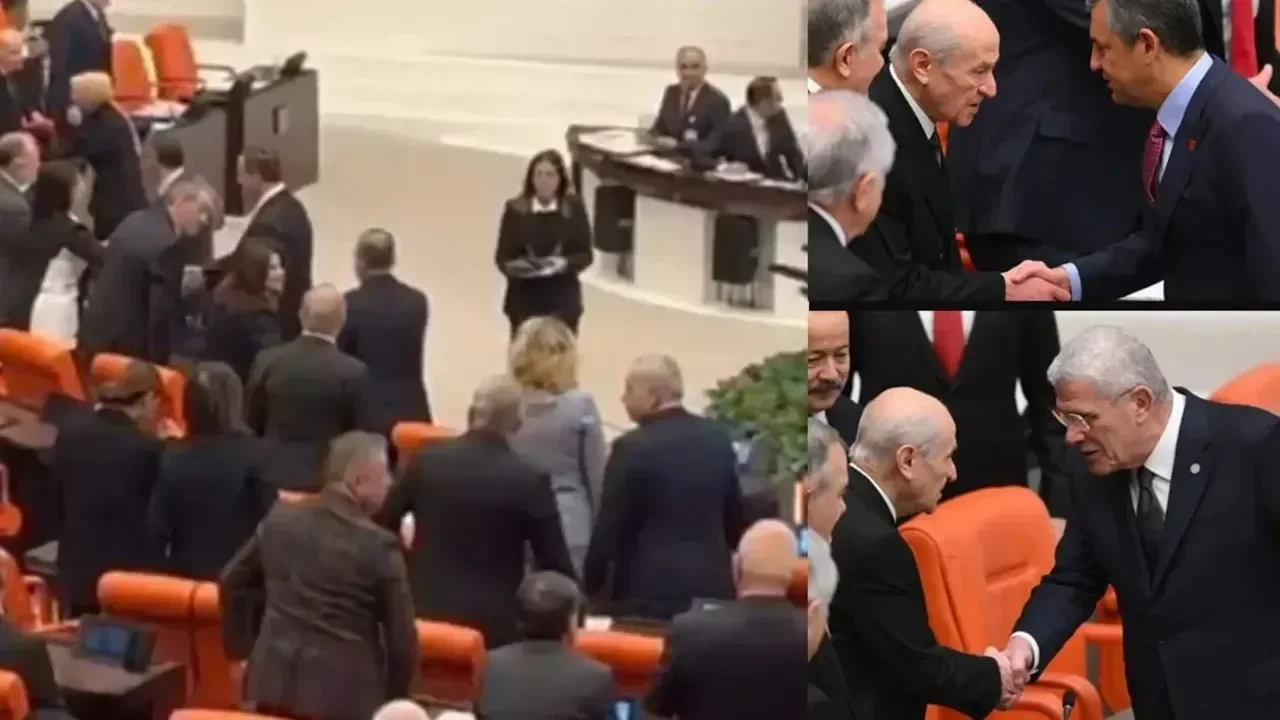 MHP ve DEM arasında soğuk rüzgar: Bahçeli Dervişoğlu'yla tokalaştı, Bakırhan'la 'uzaktan' selamlaştı