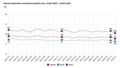 Cumhurbaşkanı Yardımcısı Yılmaz: "İşsizlik 1,9 puan, kadınlarda ise 1 puan iyileşerek sırasıyla yüzde 14,1 ve yüzde 10,5 olmuştur"