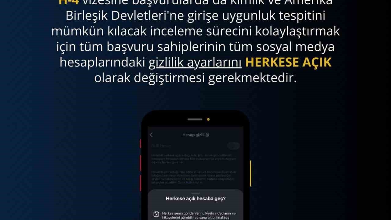 ABD Büyükelçiliği: "Vize başvurusu yapacak kişilerin sosyal medya hesaplarını herkese açık hale getirmesi gerekiyor"