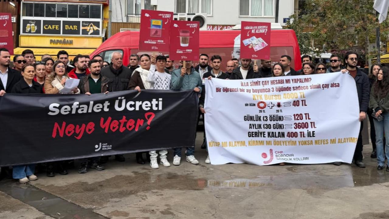 CHP Gençlerinden KYK Bursu Protestosu