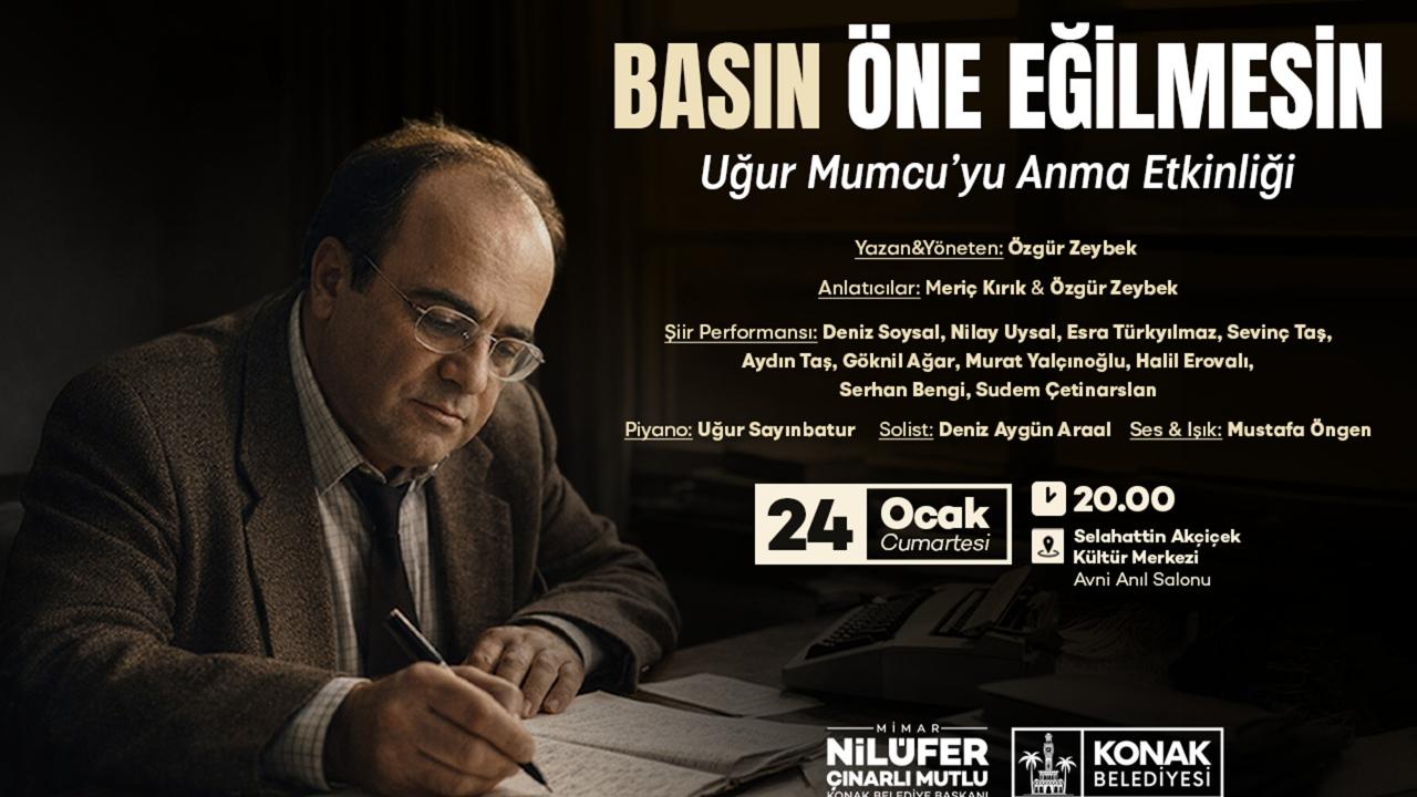Uğur Mumcu Konak’ta anılacak