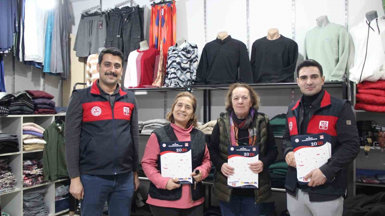 Acil Çağrı Merkezi ekipleri esnafı bilgilendirdi