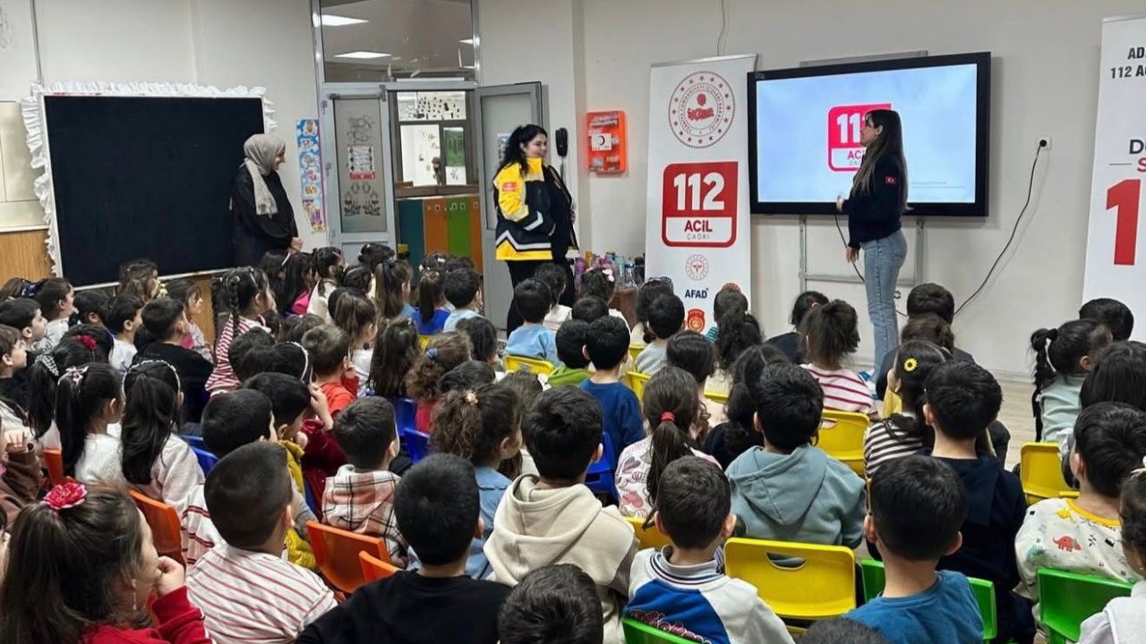 Adıyaman’da minik öğrencilere acil çağrı farkındalık eğitimi