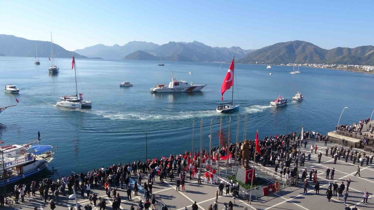 Atatürk’ün Marmaris’e gelişinin 91. yıl dönümü törenlerle anıldı