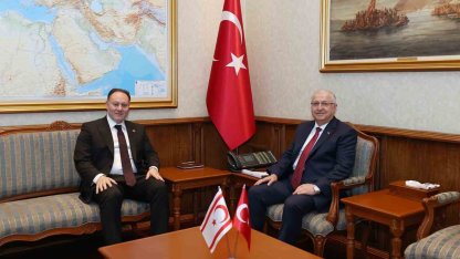 Bakan Güler, KKTC Meclis Başkanı Öztürkler ile görüştü