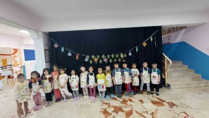 Bayındır’da minik eller ’ramazan pidesi’ yaptı