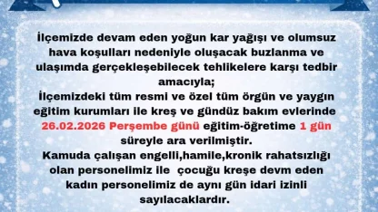 Bingöl’de 2 ilçede eğitime kar engeli