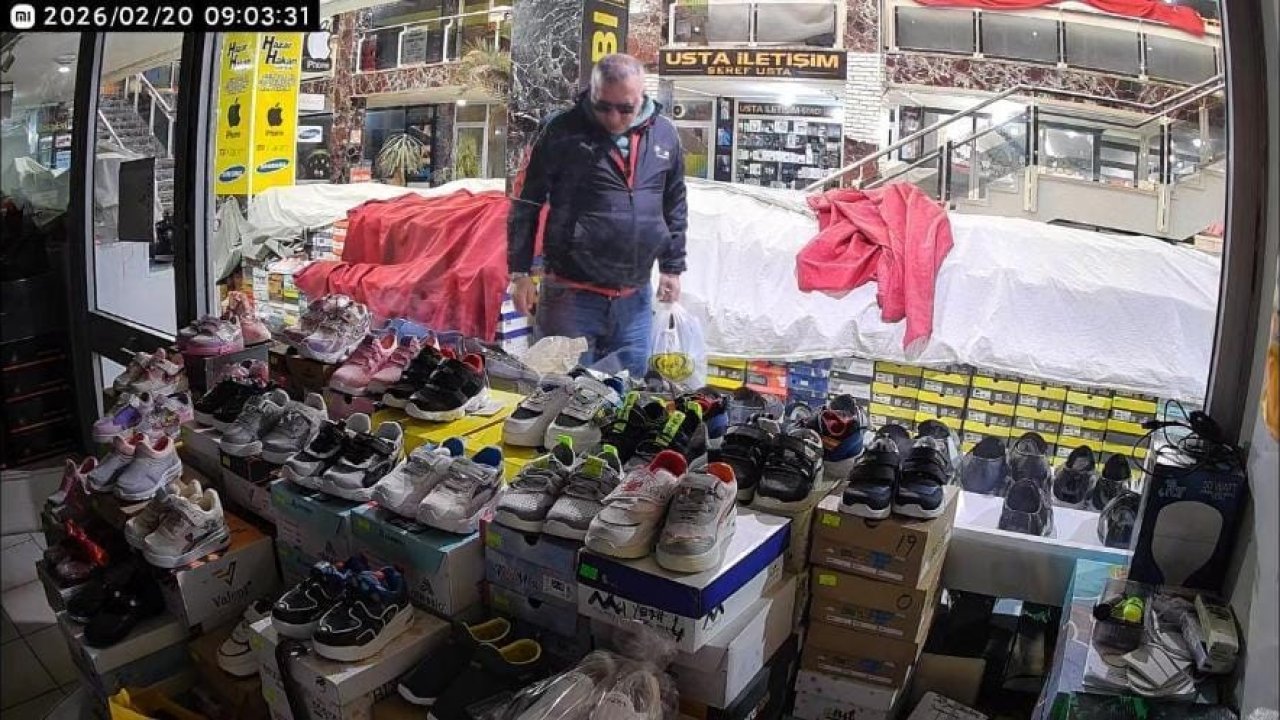 Bir mağazadan mont diğerinden ayakkabı çaldı: O anlar kamerada