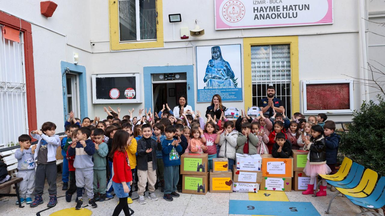 Buca’da minik yüreklerden büyük dayanışma