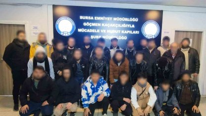 Bursa’da göçmen kaçakçılığına darbe: 29 yabancı uyruklu şahıs yakalandı