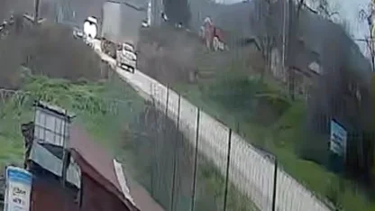 Bursa’daki kaza güvenlik kamerasında