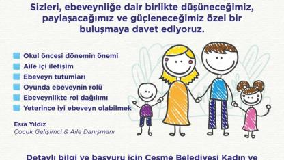 Çeşme Belediyesi’nden ebeveynlere destekleyici atölye