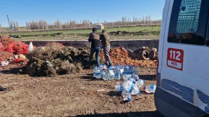 Çorum’da 180 litre kaçak alkol imha edildi