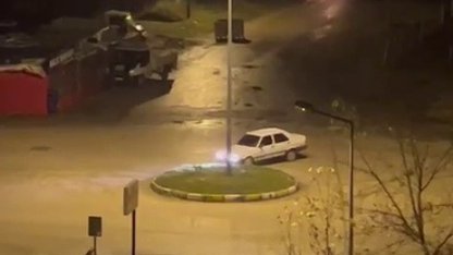 Drift atan otomobil sürücüsü tepkilere neden oldu