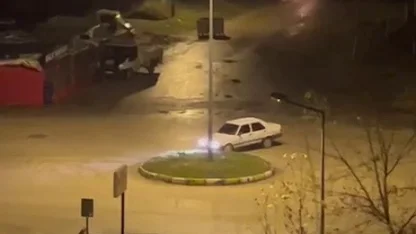 Drift atan otomobil sürücüsü tepkilere neden oldu