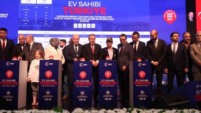 Eskişehir’de TOKİ’nin 6 bin 55 aileyi ev sahibi yapacağı kur’aların çekimi başladı