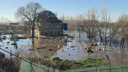 Evliya Kasım Paşa Camii şantiyesi sular altında