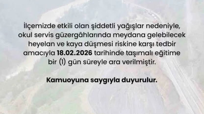 Feke’de taşımalı eğitime 1 gün ara verildi
