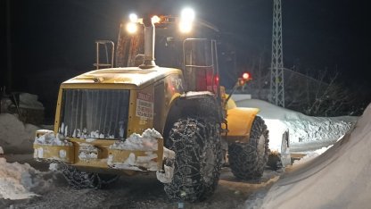 Göksun kırsalında kar mesaisi