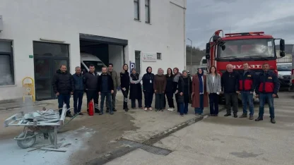 Hastane personeline yangına müdahale eğitimi