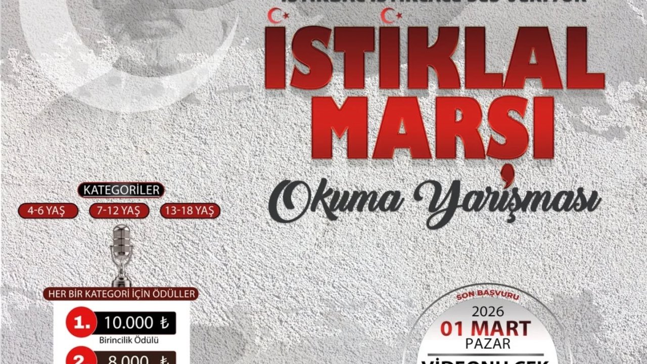 İstiklal Marşı Okuma Yarışması’nda başvurular başlıyor