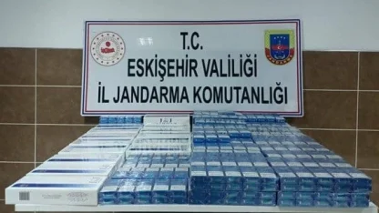 Jandarma 694 paket kaçak sigara ele geçirildi