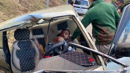 Kahramanmaraş’ta kopan kaya parçası otomobile isabet etti: 2’si ağır 4 yaralı