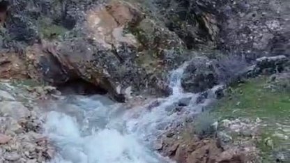 Kayalık alandan sular çıktı
