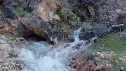 Kayalık alandan sular çıktı