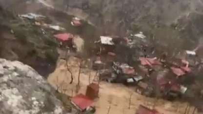 Kayseri’de mahalle sel suları altında kaldı